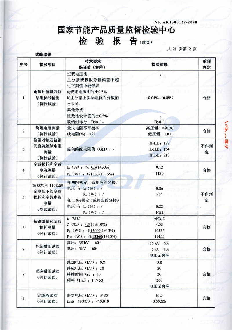 高低压试验报告-S11-1250穆棱穆棱穆棱油浸式变压器-2.jpg